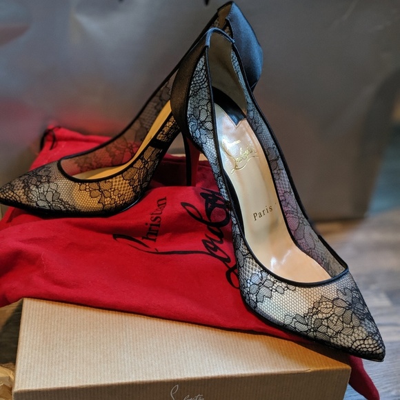 Christian louboutin pigalace sz 38 satin heel - Picture 6 of 8